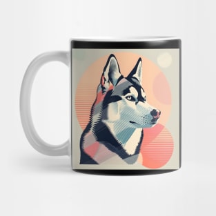 Siberian Husky in 80's Mug